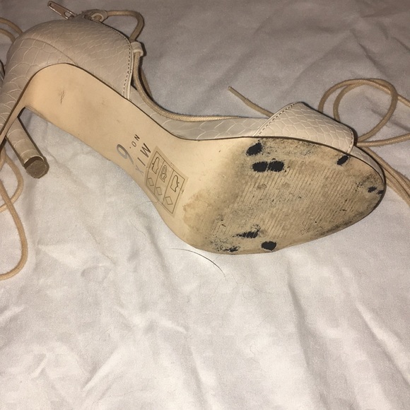Used MIX No. 6 Nude Wrap Up Heels - Picture 5 of 8